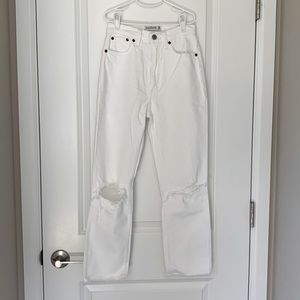 Ultra High Rise Straight Leg Ankle Jean